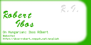 robert ibos business card