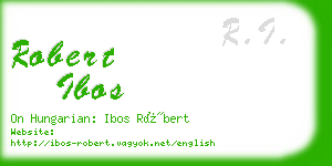 robert ibos business card